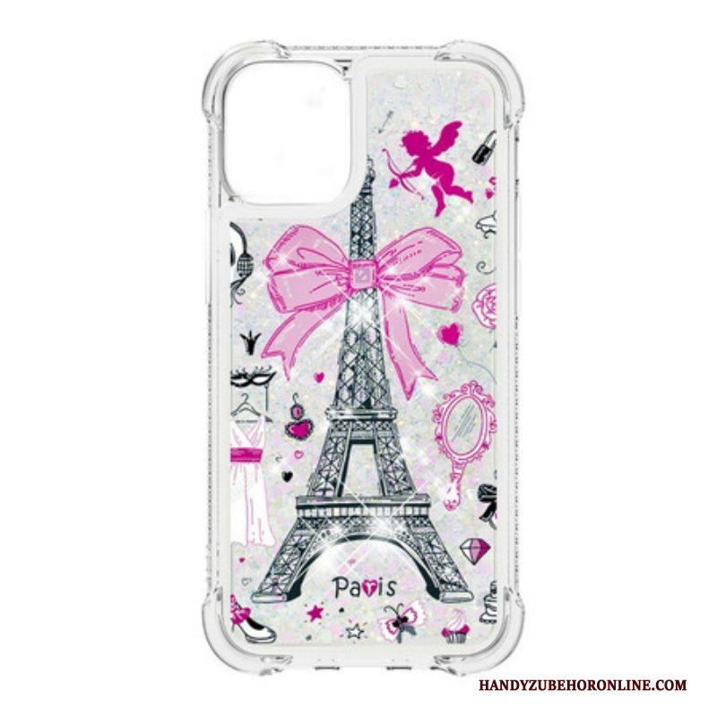 Hoesje voor iPhone 13 Mini Pailletten Van De Eiffeltoren
