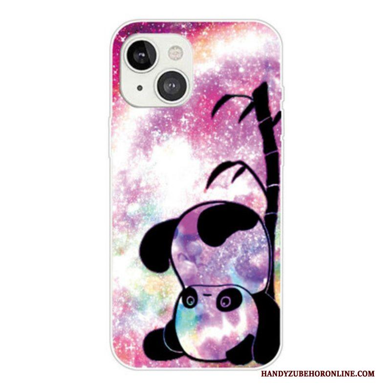Hoesje voor iPhone 13 Mini Panda En Bamboe