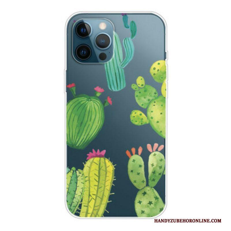 Hoesje voor iPhone 13 Pro Aquarel Cactussen