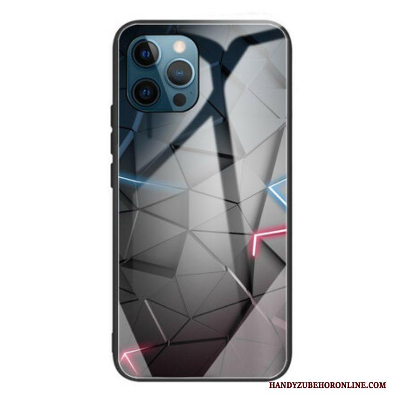 Hoesje voor iPhone 13 Pro Geometrie Van Gehard Glas