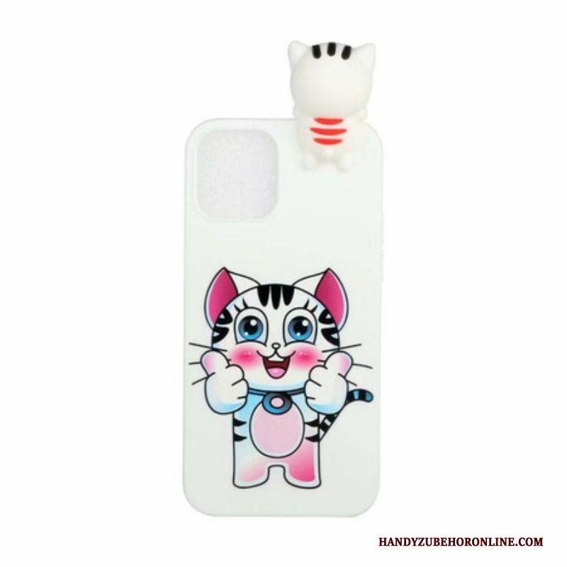 Hoesje voor iPhone 13 Pro Kattenplezier 3d