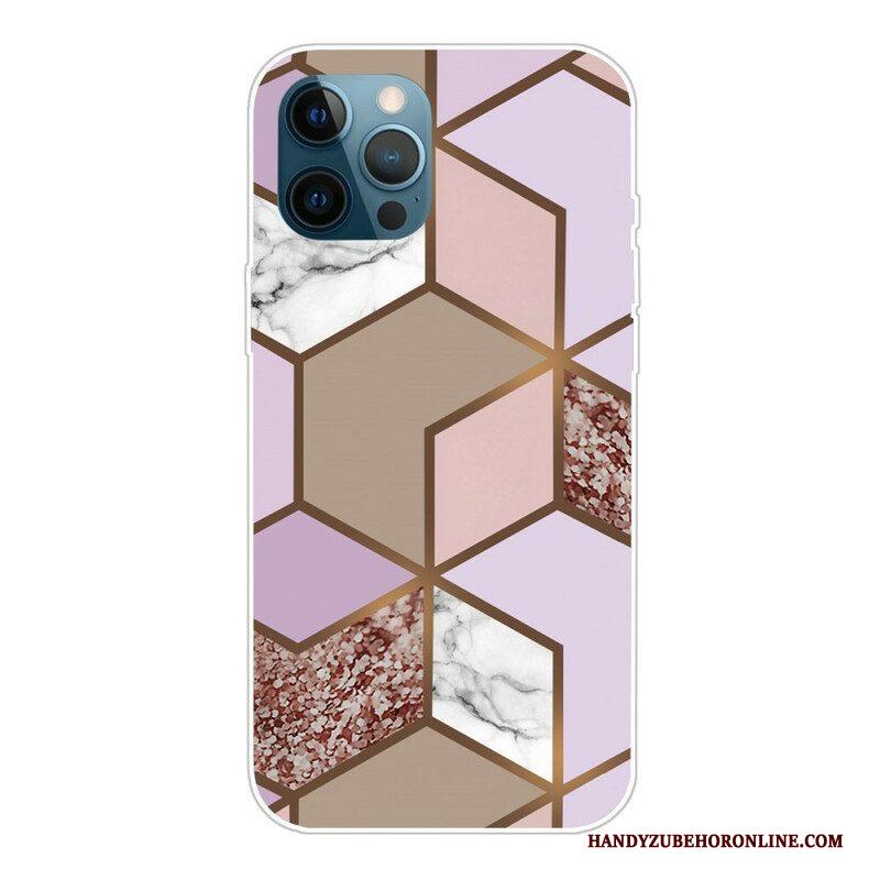 Hoesje voor iPhone 13 Pro Marmeren Geometrie