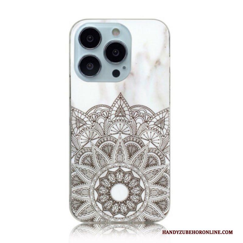 Hoesje voor iPhone 13 Pro Max Gemarmerde Mandala