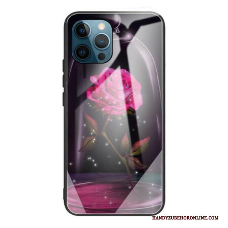 Hoesje voor iPhone 13 Pro Max Magisch Roze Gehard Glas