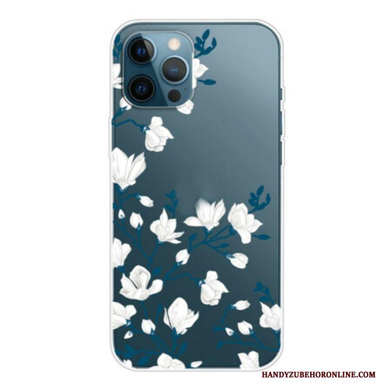 Hoesje voor iPhone 13 Pro Max Witte Bloemen