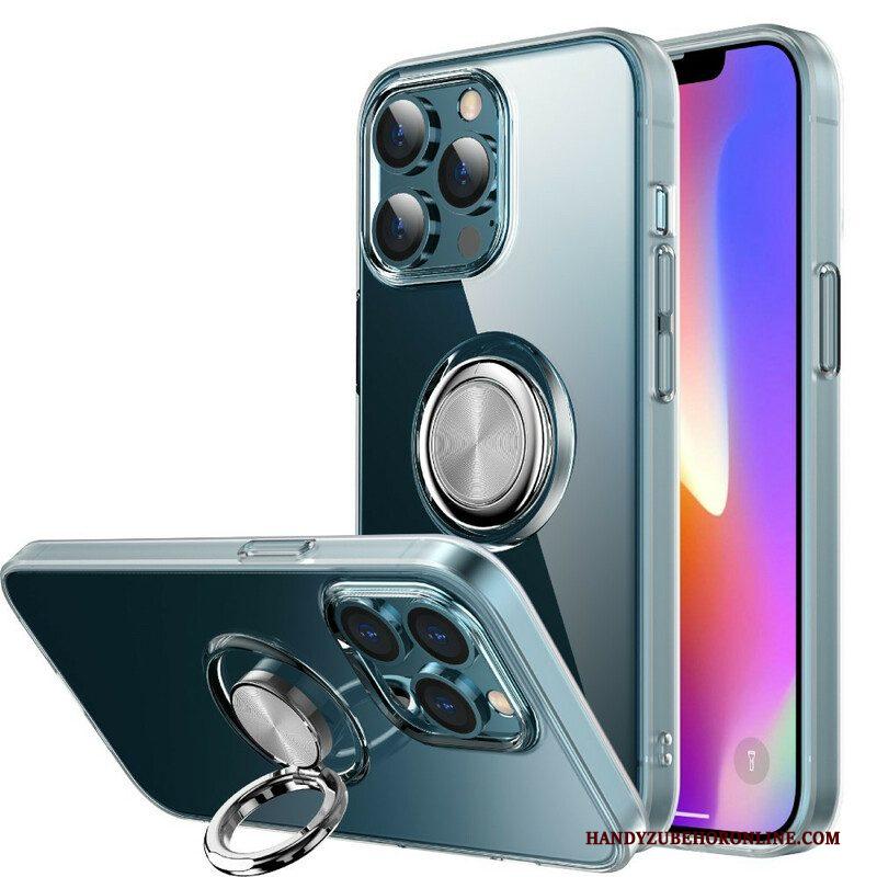 Hoesje voor iPhone 13 Pro Transparant Met Ring-support