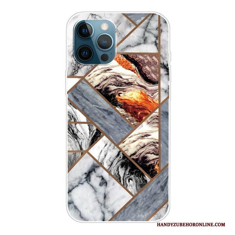 Hoesje voor iPhone 13 Pro Weiger Geometrisch Marmer