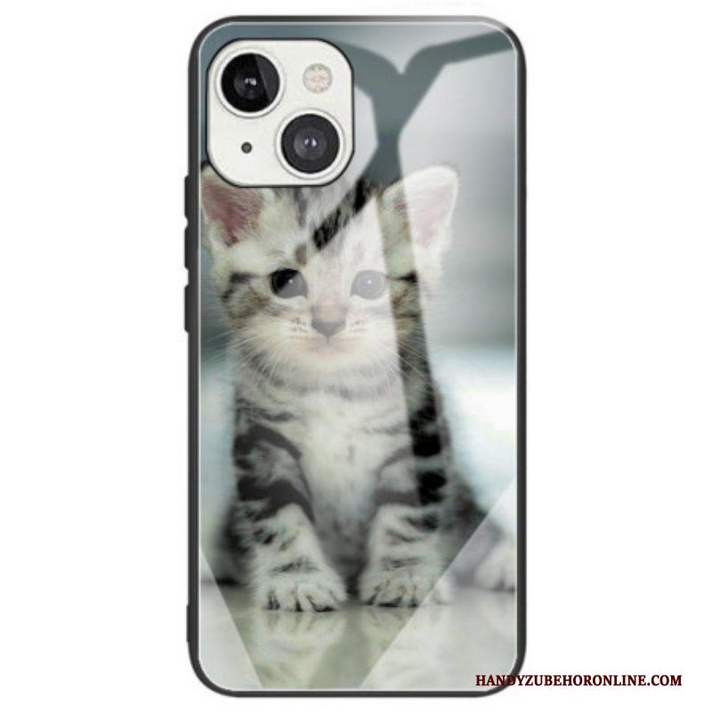 Hoesje voor iPhone 14 Kitten Gehard Glas