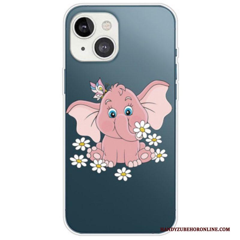 Hoesje voor iPhone 14 Plus Naadloze Roze Olifant