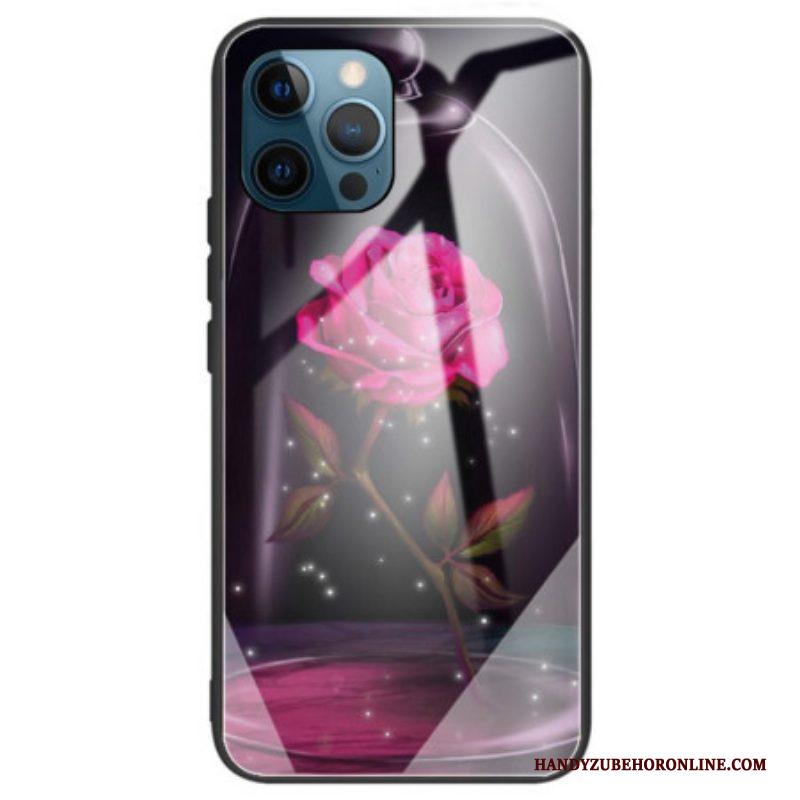 Hoesje voor iPhone 14 Pro Max Roze Gehard Glas