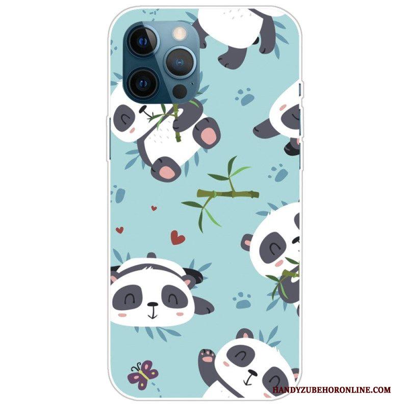 Hoesje voor iPhone 14 Pro Stelletje Panda's
