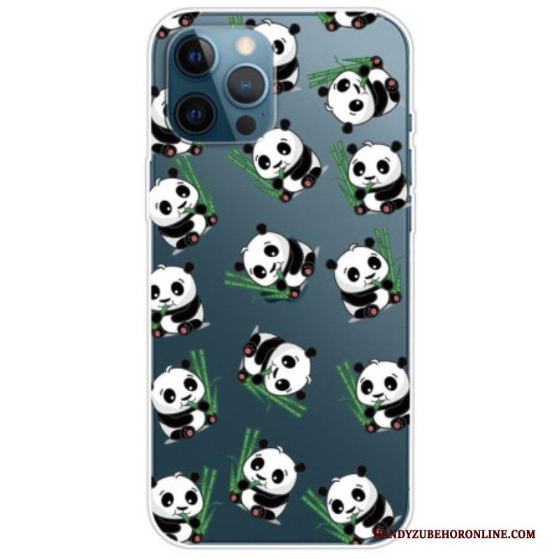 Hoesje voor iPhone 14 Pro Transparante Kleine Panda's