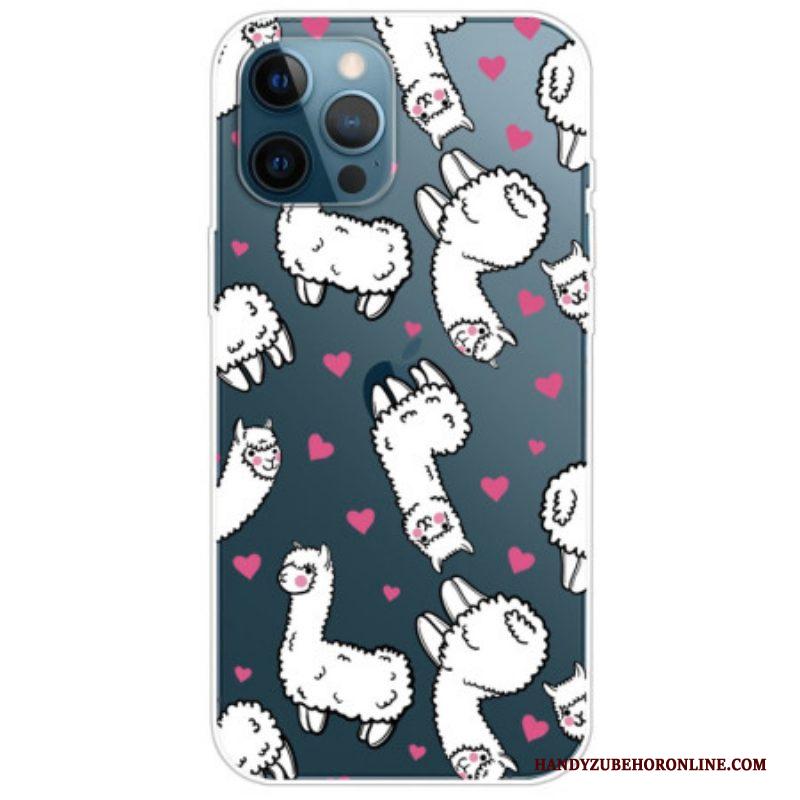 Hoesje voor iPhone 14 Pro Transparante Lama's