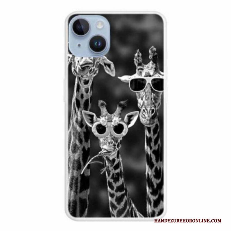Hoesje voor iPhone 15 Plus Giraffen Incognito