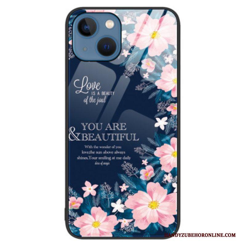 Hoesje voor iPhone 15 Plus Liefde Voor Roze Bloemen