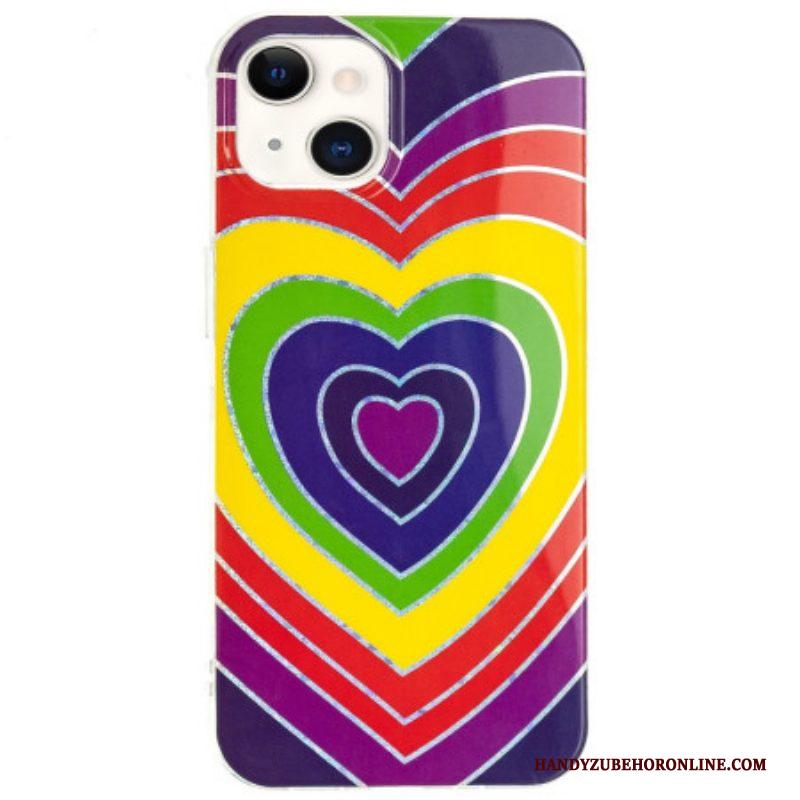 Hoesje voor iPhone 15 Plus Psychedelisch Hart