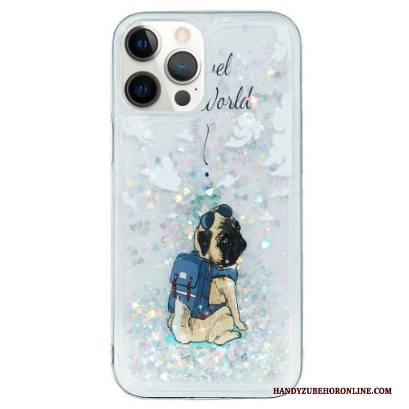 Hoesje voor iPhone 15 Pro Glitterhond