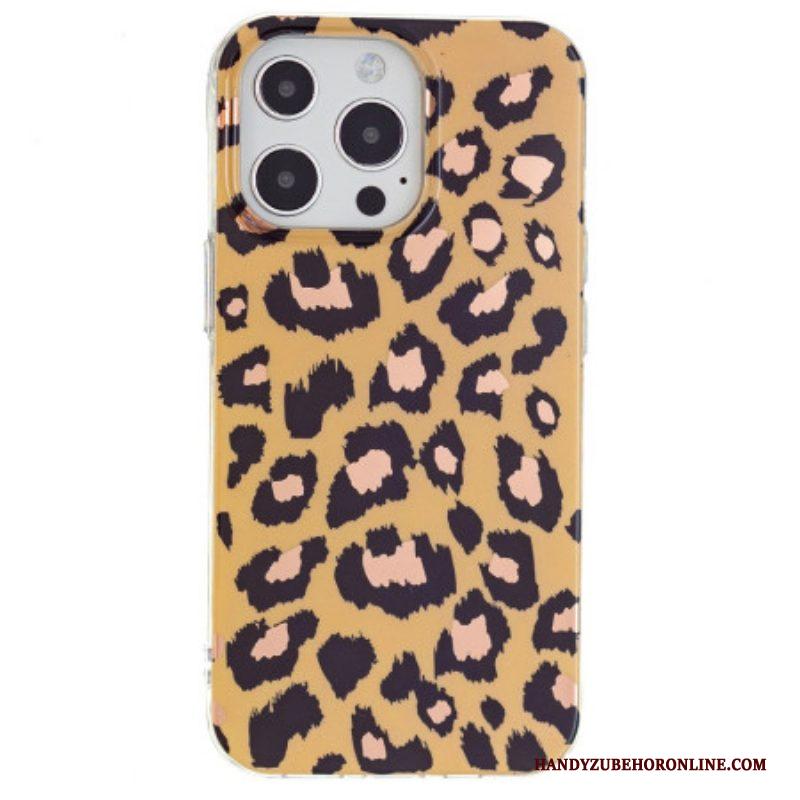 Hoesje voor iPhone 15 Pro Luipaardpatroon