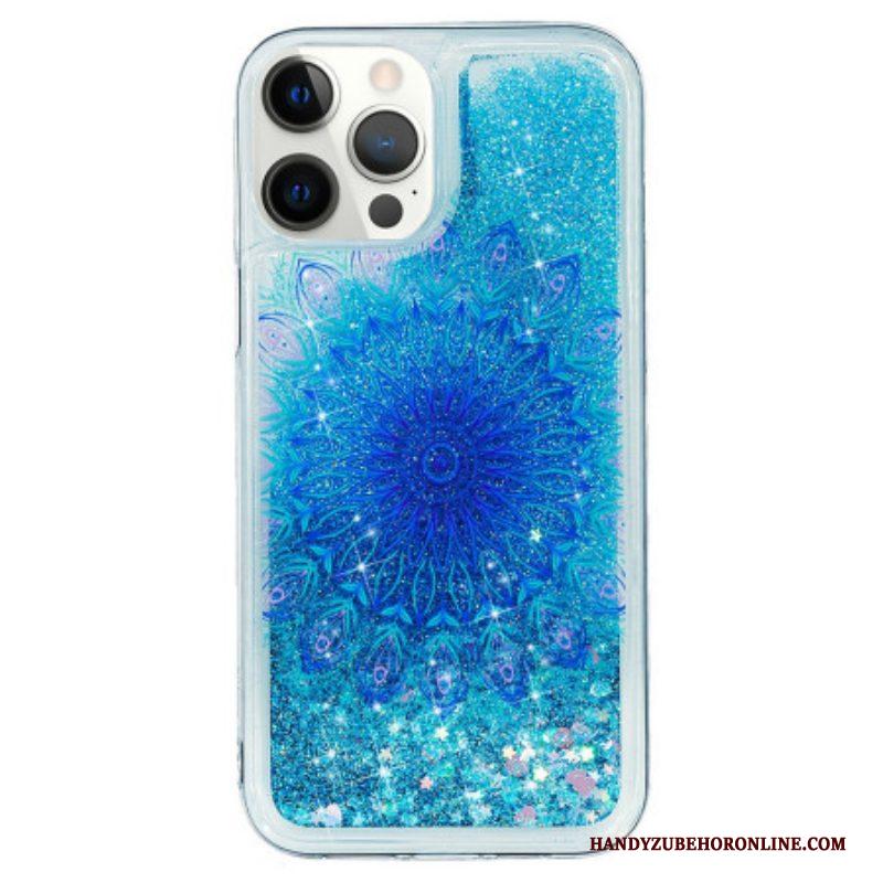 Hoesje voor iPhone 15 Pro Mandala-glitter