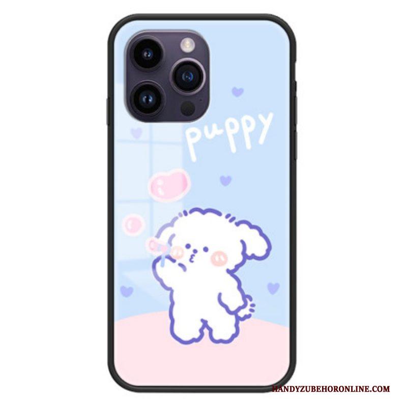 Hoesje voor iPhone 15 Pro Max Bubble Dog Gehard Glas