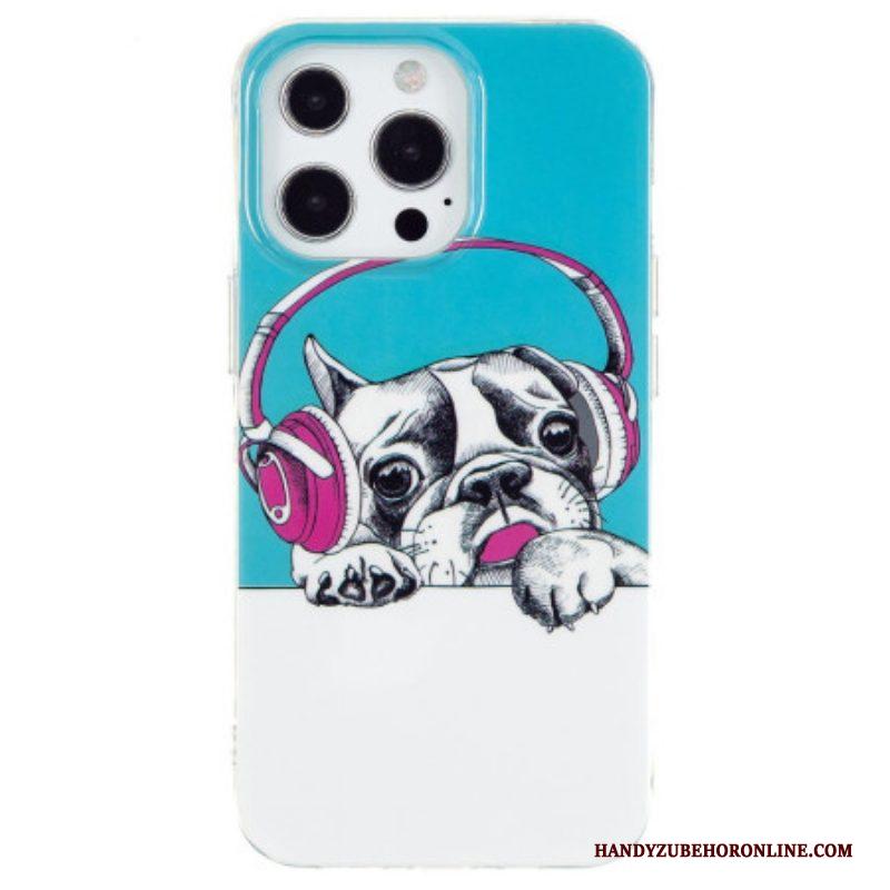Hoesje voor iPhone 15 Pro Max Fluorescerende Hond