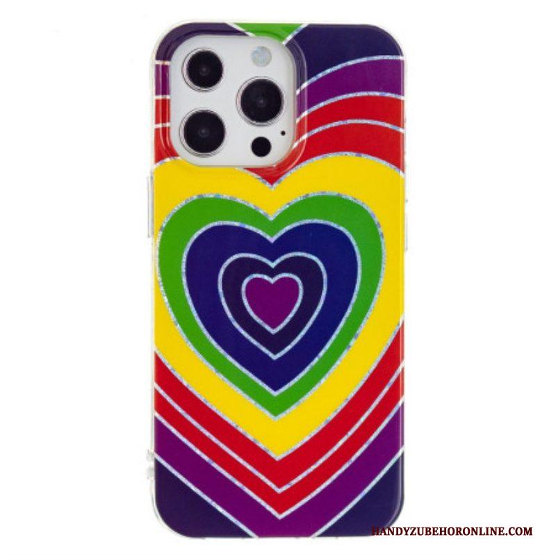 Hoesje voor iPhone 15 Pro Max Psychedelisch Hart