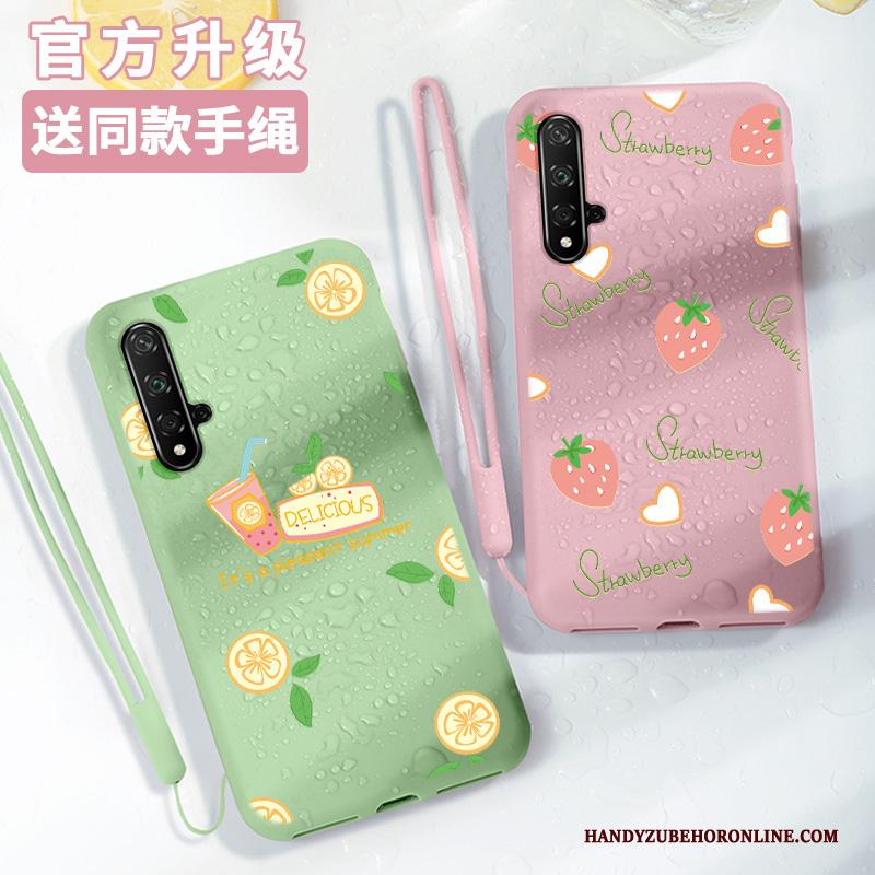 Honor 20 Groen Trendy Merk Net Red Hoesje Telefoon Vers Fruit Spotprent