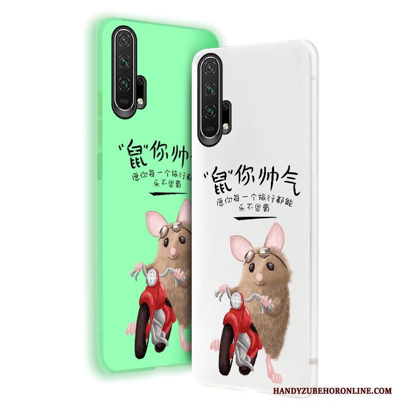 Honor 20 Pro Hoesje Schrobben Anti-fall Hoes Persoonlijk Dun Wit Scheppend