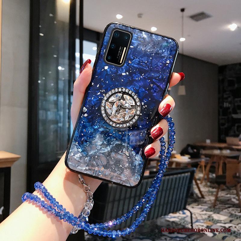 Honor 30 Pro Zacht Anti-fall Net Red Siliconen Hoesje Telefoon Luxe Blauw