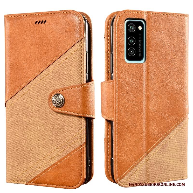 Honor View30 Hoesje All Inclusive Folio Leren Etui Geel Hoes Zacht Mobiele Telefoon