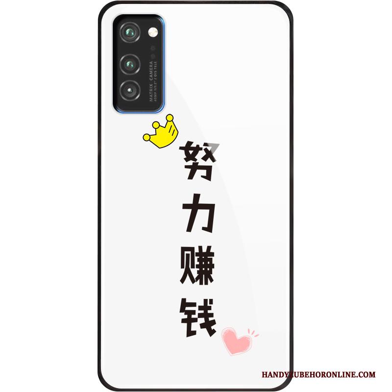 Honor View30 Pro Glas Zacht Lovers Hoes Hoesje Persoonlijk Wit