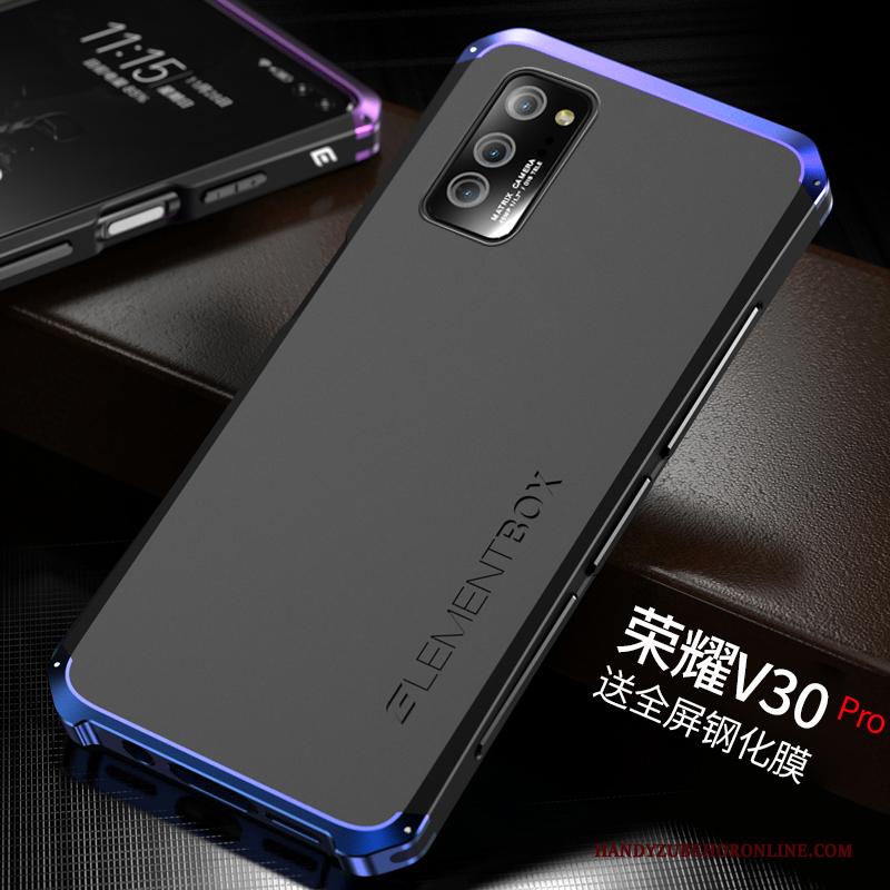 Honor View30 Pro Metaal Hoesje Telefoon Anti-fall Blauw Eenvoudige Trendy Merk Nieuw