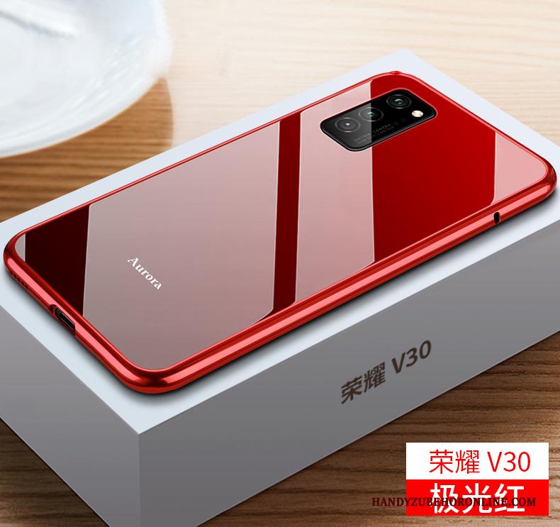 Honor View30 Trend Glas Hoes Hoesje Telefoon Nieuw Net Red Dun