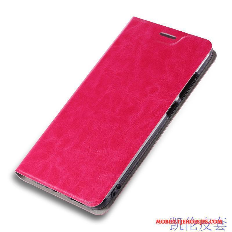 Htc U Ultra Leren Etui Rood Mobiele Telefoon Hoes Bescherming Hoesje Telefoon