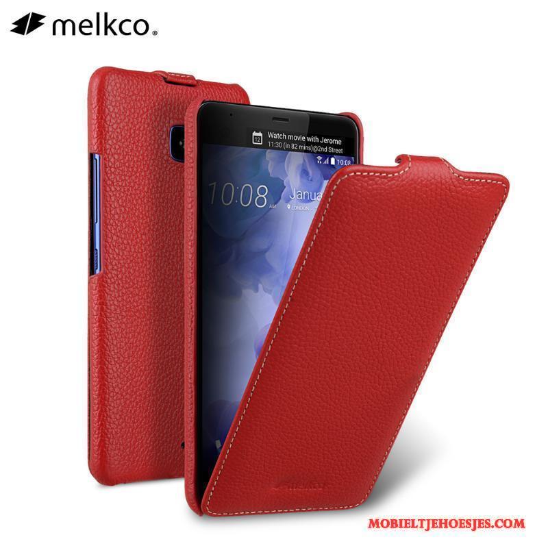 Htc U11 Leren Etui Hoesje Telefoon Echt Leer Folio Rood Bescherming