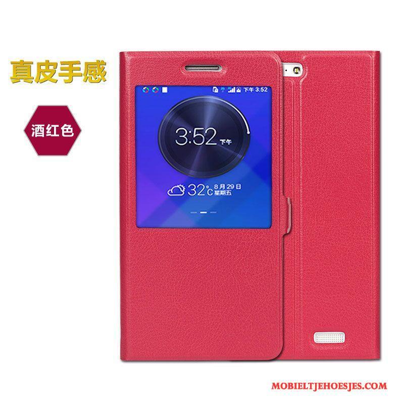 Huawei Ascend G7 Hoes Hoesje Telefoon Rood Bescherming Anti-fall Mobiele Telefoon Clamshell