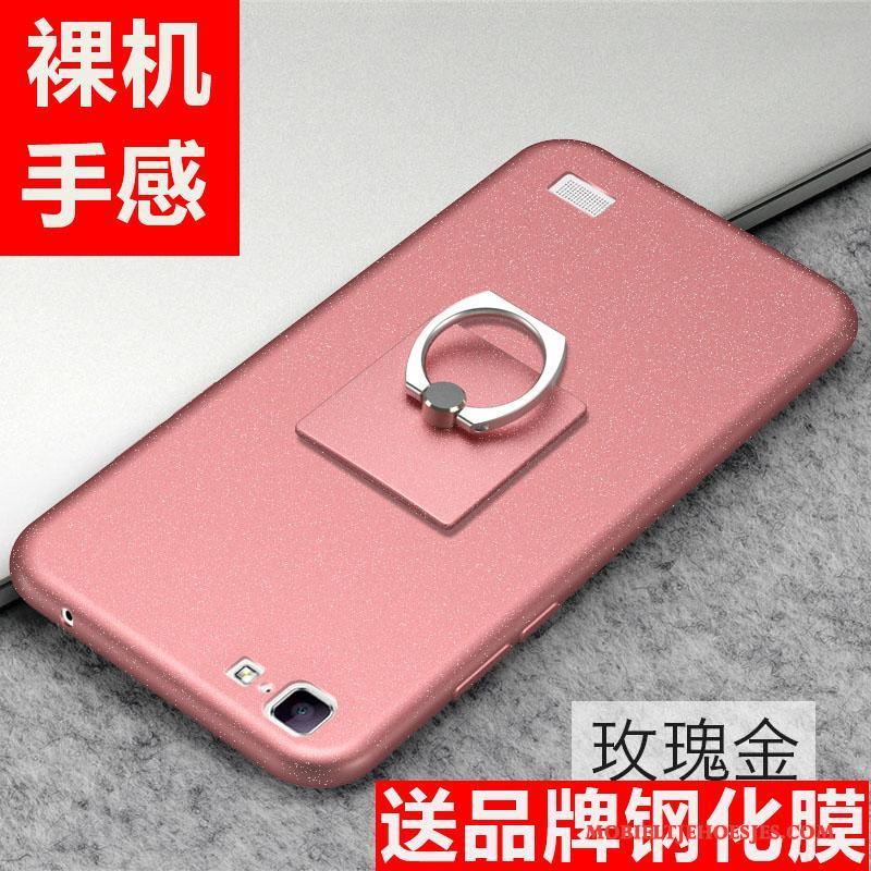 Huawei Ascend G7 Hoes Hoesje Telefoon Roze Siliconen Anti-fall Schrobben Bescherming