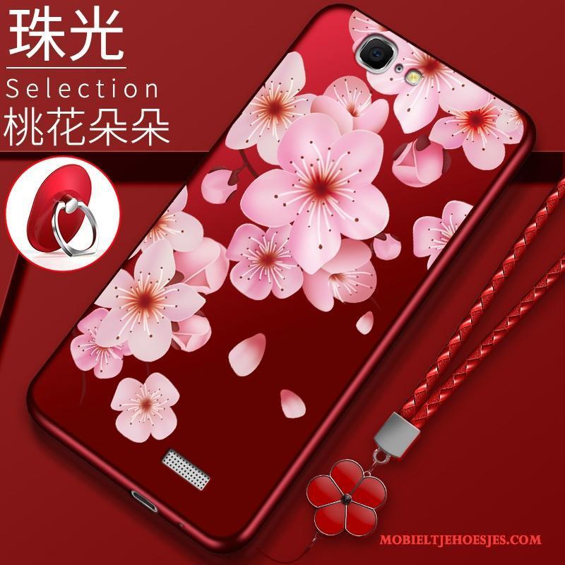 Huawei Ascend G7 Siliconen Nieuw Hoesje Telefoon Dun Zacht Persoonlijk Rood