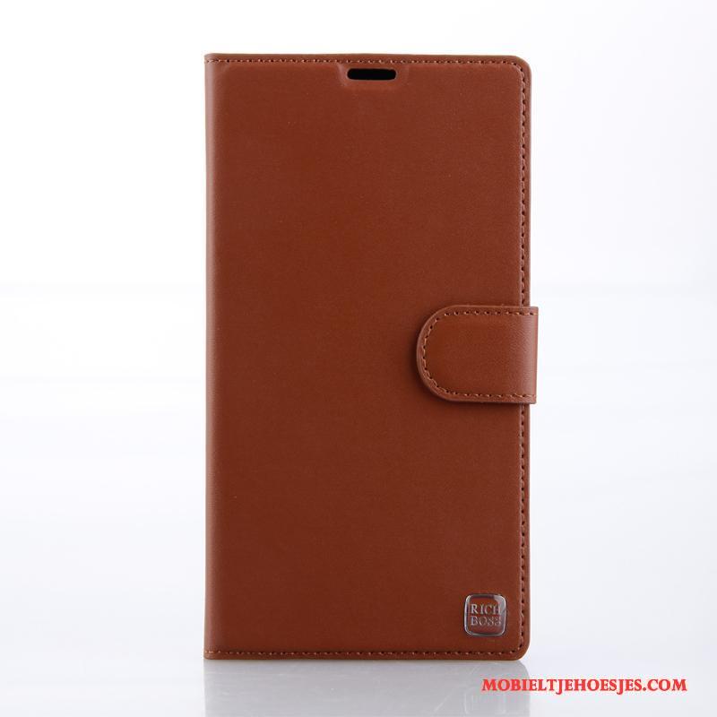 Huawei Ascend Mate 7 Leren Etui Hoesje Telefoon Mobiele Telefoon Folio Bescherming Echt Leer