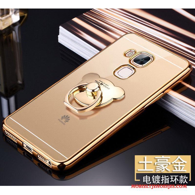 Huawei G7 Plus Bescherming Anti-fall Hoesje Telefoon Siliconen Goud Zacht Doorzichtig