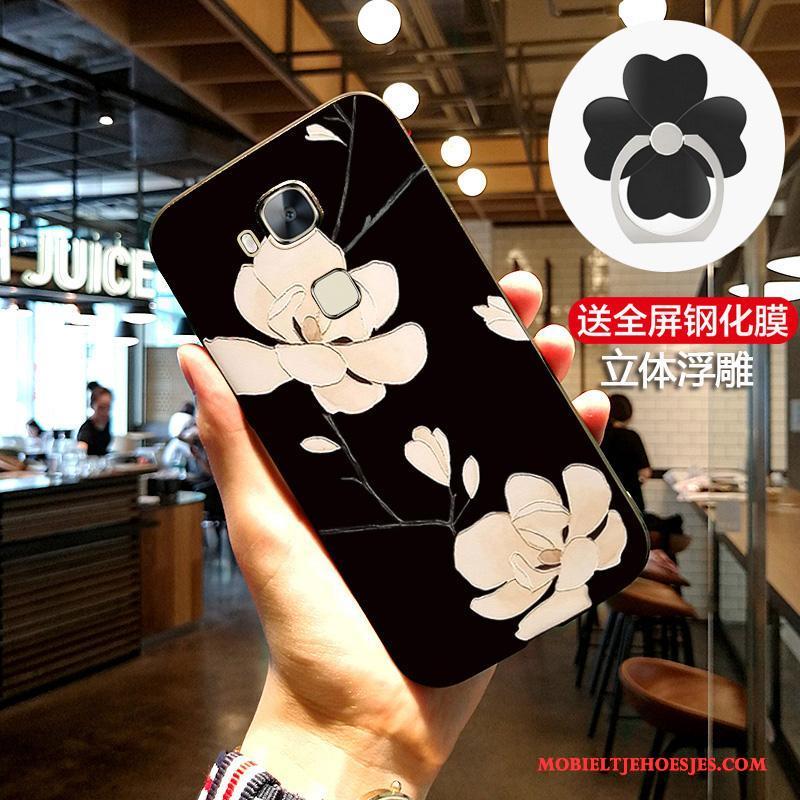 Huawei G7 Plus Bescherming Hoesje Telefoon Siliconen Mobiele Telefoon Anti-fall Persoonlijk Zwart