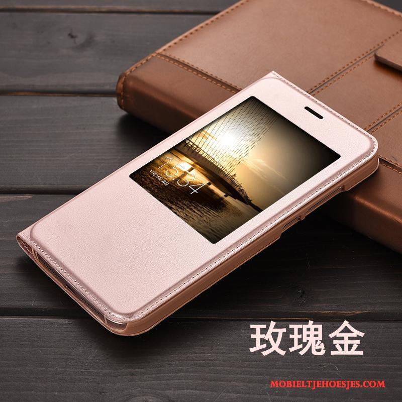 Huawei G7 Plus Hoesje Telefoon Bescherming Leren Etui Roze Anti-fall