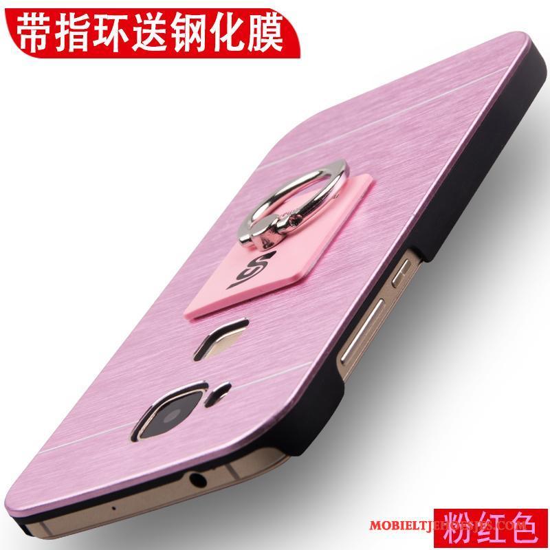 Huawei G7 Plus Hoesje Telefoon Roze Bescherming Anti-fall Schrobben Metaal Hard