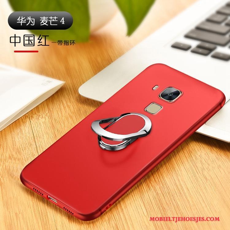 Huawei G7 Plus Rood Hoesje Telefoon Siliconen Zacht Ondersteuning