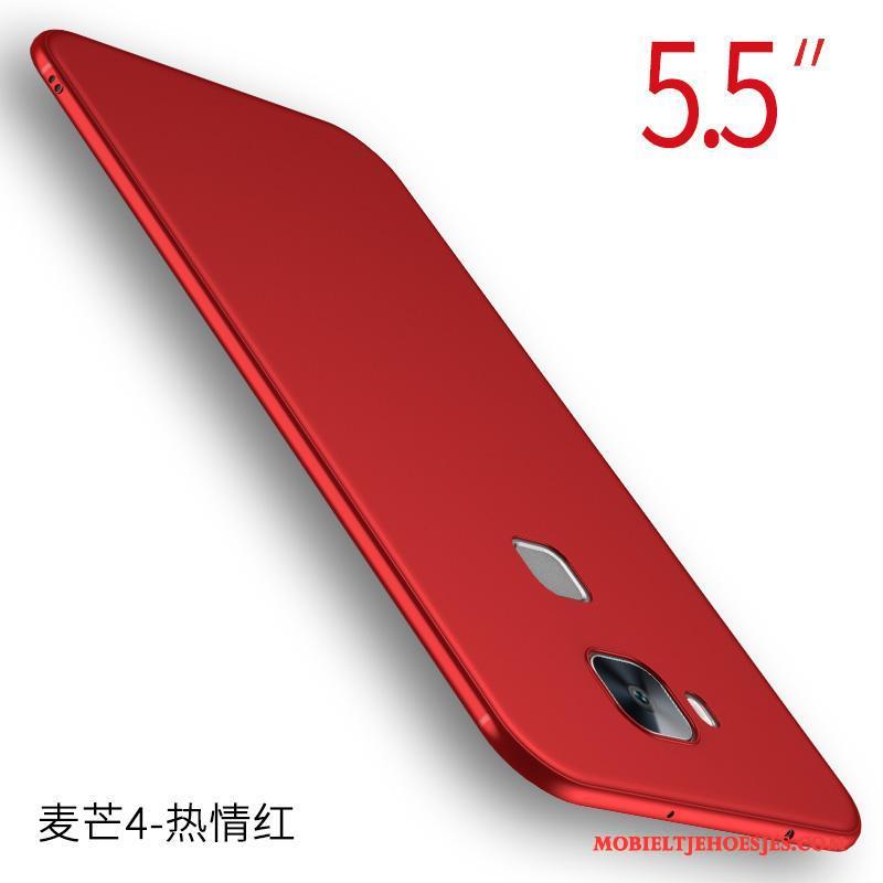 Huawei G7 Plus Zacht Hoesje Telefoon Siliconen All Inclusive Bescherming Rood Anti-fall