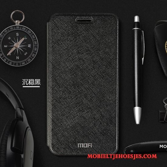 Huawei G9 Lite Bescherming Anti-fall All Inclusive Jeugd Leren Etui Hoesje Telefoon Zwart