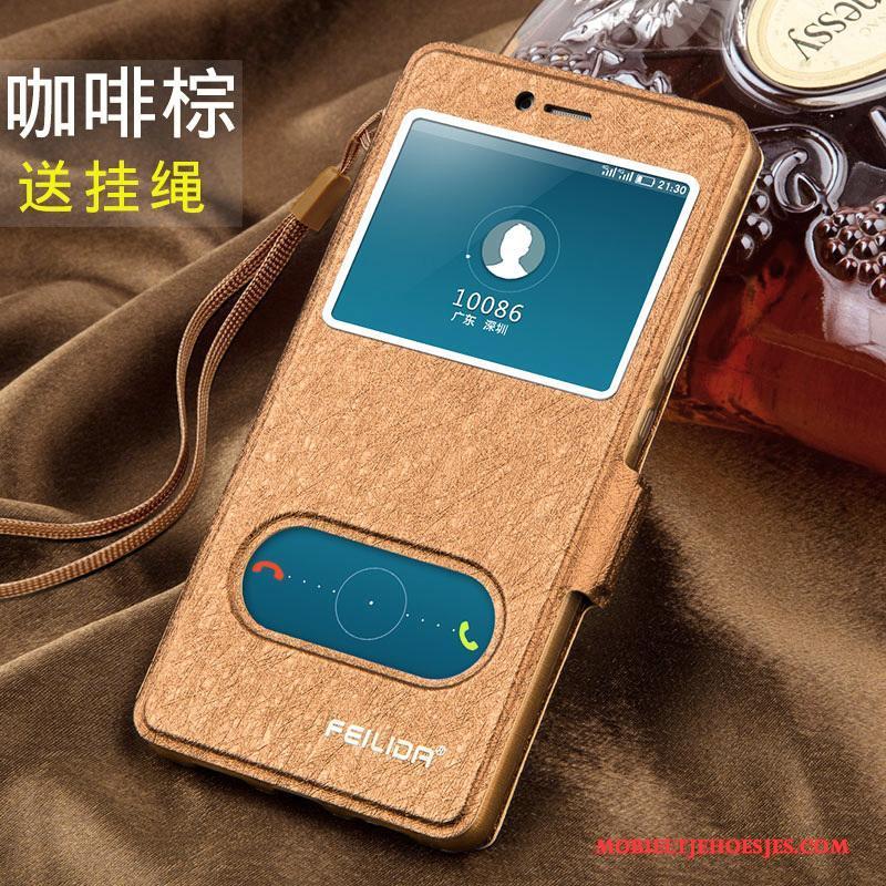 Huawei G9 Lite Leren Etui Siliconen Hoes Jeugd Clamshell Bescherming Hoesje Telefoon