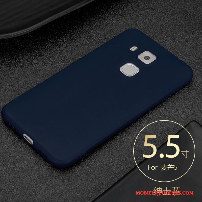 Huawei G9 Plus Blauw Hoesje Telefoon Dun Schrobben Siliconen Zacht