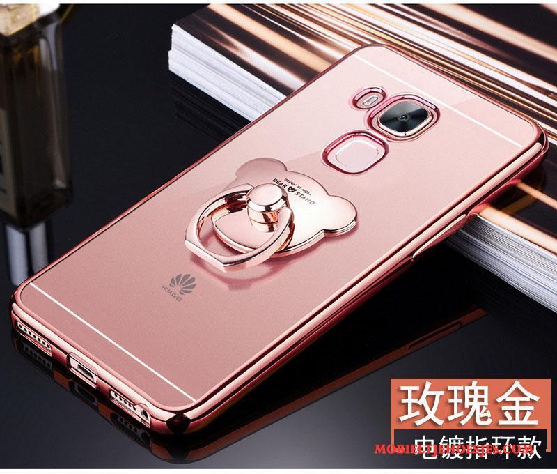 Huawei G9 Plus Doorzichtig All Inclusive Hoes Siliconen Roze Hoesje Telefoon