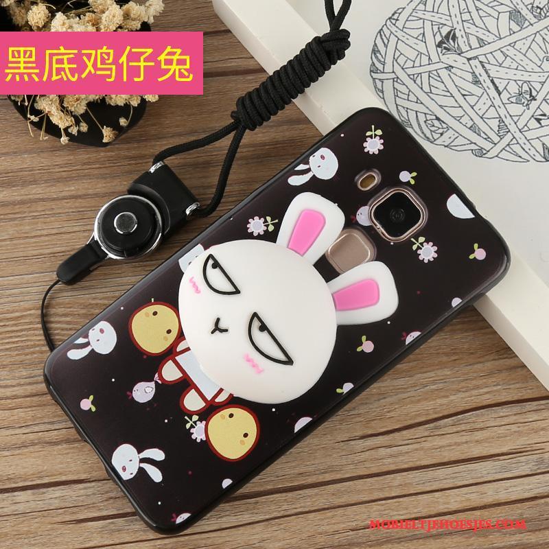 Huawei G9 Plus Hoes All Inclusive Mobiele Telefoon Zwart Hoesje Telefoon Hanger Spotprent